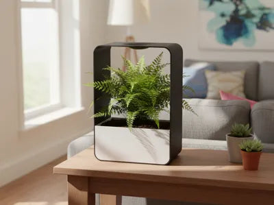 Macetero Moderno Auto-Riego con Cascada de Agua